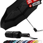 Repel Sterke Windbestendige Reisparaplu voor Regen, Automatisch Open/Dicht