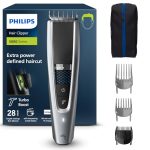 Philips Hairclipper series 5000 Afspoelbare tondeuse, Trim-n-Flow PRO-technologie, 28 lengtestanden, (0,5–28 mm), 90 min. draadloos gebruik/1 uur opladen, 100% afspoelbaar (Model HC5630/15)