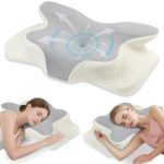 OSDUE Nekkussen, 2-in-1, traagschuim, voor zijslapers, 62 x 42 x 11/9 cm