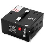 TUXING Pcp-luchtcompressor, 4500Psi 30Mpa, olie-/watervrij, aangedreven door auto 12V DC of thuis 220V AC met adapter (meegeleverd), pomp voor PCP-luchtgeweren en luchtbuksen (TXES061)