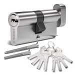 Bwintech 60mm(30T/30) Nikkel Zink Legering Euro Cilinderslot, deur cilinderslot, sleutel sleutel met 8 horizontale dimple toetsen