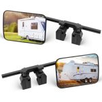 KAOLALI Caravan Spiegel Auto, 2 Stuks Universele Buitenspiegel, Auto Dubbele Zijspiegel, Caravanspiegel, Universele Spiegel Voor Alle Gangbare Voertuigtypen (2 Stuks)