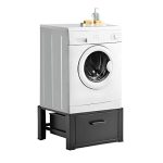 Wasmachine sokkel verhoger met lade 63x54x31 tot 150 kg zwart