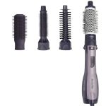 BaByliss Smooth Finish 1200 – 4‑in‑1 Warme‑Luchtborstel voor Drogen, Stylen, Gladmaken & Volume, Ionische & Keramische Technologie, 4 Opzetstukken, 1200W, Zwart, AS121E