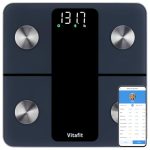 Vitafit Digitale Lichaamsvetweegschaal Nauwkeurigheid 0.05kg, 182kg, Zwart