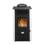 STUFE A PELLET ITALIA California, 8 kW, 91% verwarming, 70 m², 20 uur looptijd, programmeerbaar 5 snelheden en vermogen, compact ontwerp, 24 maanden, wit