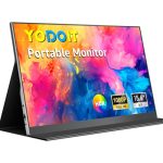 Beste computerscherm Yodoit Draagbare Monitor 15.6" 1920×1080 FHD Monitor Scherm IPS Display met USB Type C/Mini HDMI Poort en Ingebouwde Luidsprekers, Smart Cover, Compatibel met PC, Laptop, MacBook, PS 3/4/5, Xbox