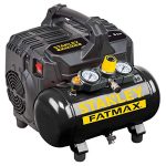 Stanley Fatmax Compressor DST 101/8/6 FMXCM00 - Luchtcompressor 8Bar - Stille Compressor 59dB - Tankinhoud 6L - IP43-1450 TPM - Zwart/Geel