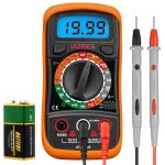 ULTRICS Digitale Multimeter, TRMS 2000 Telt Handmatig/Automatisch Bereik Spanningsmeter Amperemeter Ohmmeter, AC/DC Spanning, Stroom, Weerstand, Diodes Tester met LCD Scherm voor Thuis Factory DIY