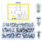 60 stuks holle holle metalen ankers, M4 M5 M6 holle holle holle pluggen set, Jack Nuts Petal Nuts, holle wandpluggen, spreidpluggen, metalen holle wandanker, zware belasting voor dunne muren, holle