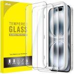 JETech Screen Protector voor iPhone 16, 3 Stuks