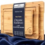 Beste snijplank keuken Deer & Oak bamboe snijplank set 3-delig - voorgeolied met sapgroef