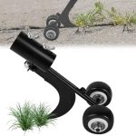 OFFCUP Onkruidtrekker met wielen, voor de tuin, Handmatige verwijderaar, Staande onkruidhaak voor kieren en scheuren, verwijderen tussen tegels, blokken, bestrating en patio (gebogen haak)