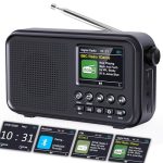 Beste DAB+ radio Draagbaar DAB/DAB+ Radio, FM Digitalradio met 3000-mAh accu, oplaadbaar FM Radio met Bluetooth 5.0, EQ-modi, 80 geheugenplaatsen, 2,4-inch kleurenscherm, slaaptimer, 3,5-mm AUX-aansluiting