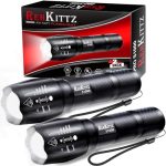 REHKITTZ LED-Zaklampen, [2 Stuks], 2000 Lumen, Superhelder en Zoomfunctie