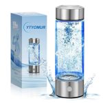 Waterstof Waterfles, Waterstof Rijke Water Generator met SPE PEM Technology 450ml, Draagbare Glass Waterstof Waterfles Verbetering van de Waterkwaliteit in 3 Minuten, Voor Thuis Reizen