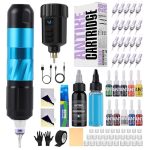 Draadloze Tattoo Machine Set - Tattoo Kit met 1500mAh LED-Digital Display, 20 Stuks Tattoo Naalden en 11 Tattoo Kleuren - Compleet Tattoo Starter Set voor Beginners en Tattoo Artisten