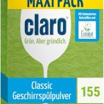 claro Classic Vaatwaspoeder, fosfaatvrij, 2,8 kg, 155 wasbeurten