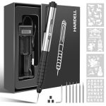 HARDELL Elektrische graveerpen voor kunstenaars & hobbyisten, graveert 60+ oppervlakken, draadloze micro-graveermachine voor sieraden, glas, hout, steen, metaal