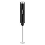 Beste elektrische melkopschuimer Bonsenkitchen Melkschuimer Handheld, Elektrische melkschuimmaker met roestvrijstalen garde, handdrankmixer voor koffie, latten, cappuccino, matcha, werkt op batterijen, elektrische roerder koffiemixer