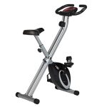Ultrasport hometrainer F-Bike Advanced - LCD-display, opvouwbare hometrainer - verstelbare weerstandsniveaus - met handpulssensoren - opvouwbare fietstrainer- voor sporters en senioren, fitnessbike,Meduim,Zwart