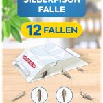 Gerobug Zilvervisjesval 12 stuks - Lijmval met niet-giftige lokstof voor plaagbestrijding in alle woonkamers - Extra sterke zilvervisjesval Lijmval