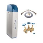 Beste waterontharder Aqmos R2D2-72 Wateronthardingsinstallatie met aansluitset 2,54 cm en montageblok 2,54 cm - waterontharder voor huishoudens tot 7 personen - ontkalkingsinstallatie, antikalkinstallatie voor zacht water