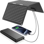 Beste zonnepaneel camping Ecosonique 30W Opvouwbaar Zonnepaneel USB-A USB-C 5V3A Compatibiliteit