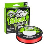 Berkley Sick Braid - 8-strengen gevlochten lijn, Super soepele 8-strengen Multifilament PE gevlochten roofvislijn 150/300/2000m voor het vissen op zowel zoet- als zoutwater - Rood
