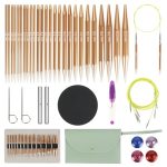 Beste verwisselbare rondbreinaalden Set Verwisselbare Rondbreinaalden, 13 paar Rondbreinaalden met tas en Accessoires, 13 Naalden met een Diameter van 3–10 mm, 4 Verstelbare Lengtes van 40–100 cm, Set Aluminium Haaknaalden