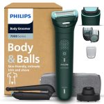Philips Bodygroomer 7000-serie – Trimmer voor Heren, 2D-flexibele Verwisselbare scheerkop Triple Protect, Trimmen & Scheren Intieme Zone, 100% Geschikt onder de Douche, 120 min Gebruikstijd, BG7485/30