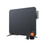 Beste mobiele infrarood verwarming BR Bringer metalen infraroodverwarming 450 watt met slimme thermostaat en afstandsbediening, WIFI en app - als wandverwarming of mobiele verwarming, energiebesparend, tot 10m² (zwart)