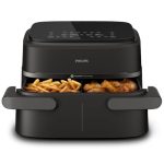 Beste dubbele airfryer Philips Airfryer 1000 Serie met twee manden - Capaciteit van 7,1 liter, RapidAir-technologie, 10 manieren om te koken, 90% minder vet, compact ontwerp, HomeID-receptenapp (NA154/00)