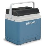 Beste koelbox zonder stroom IGLOO IP24 Koelbox 24L – ruime passieve koelbox in Ice Blue, licht, stevig en draagbaar, ideaal voor werk, camping, picknick, outdoor, drankjes en snacks – koelt zonder stroom