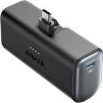 Anker Nano Powerbank, 5000 mAh Power Bank 22.5 W, Built-in Foldable USB-C Connector, Compatible with iPhone 15, Samsung S22/23 Series, Note20/10 Series, Huawei, iPad Pro/Air, AirPods and More