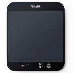 Vitafit 15kg Keukenweegschaal door Ons Professionele Weegschaalfabriek Sinds 2001, Nauwkeurigheid 1g Voedselweegschaal Digitaal voor Koken,Bakken, LFGB-Goedgekeurd 215x180mm,3 AAA-Batterijen,Zwart