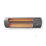 Beste badkamer verwarming Nedis HBTA10GY - Badkamerverwarming - 1200 W - Verstelbare thermostaat - 2 warmtestanden - Spatwaterdicht IPX4 - Grijs