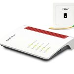AVM FRITZ!Box 5530 Fiber Edition International, glasvezel modemrouter en Mesh Master met Wi-Fi 6 tot 2400 Mbit/s + 600 Mbit/s, 2,5 Gigabit LAN, 4x gigabit-LAN, 2x USB 3.0, AON + GPON