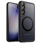JETech Magnetische Case voor Samsung Galaxy S23 5G 6,1-Inch, Compatibel met MagSafe, Doorschijnende Matte Achterkant Schokbestendig Telefoon Hoesje Cover (Zwart)