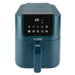 Beste keramische airfryer BOURGINI Luchtfriteuse met keramische coating, vrij van chemicaliën (PFAS, C6, PFHxA, PTFE, PFOA en BPA), 35% compacter formaat, voor een niet-giftig huis, 5 l, blauw