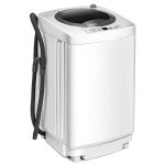 Beste bovenlader wasmachine COSTWAY Wasmachine bovenlader, volautomatische campingwasmachine met centrifuge, 3,5 kg, ruimtebesparend, 42,9 x 43,3 x 74,7 cm, 730 rpm, draagbaar, 75 db stil, 7 voorinstellingsmodi, energiebesparend, wit