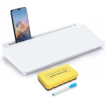 Eduway Bureau-whiteboard Perfect voor school, kantoor en thuisgebruik Inclusief 1 marker en 1 gum droog wissen bureaubord met lade voor opslag, ideaal voor kantoorbureauorganizer, taken en notities.