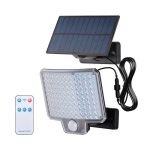 GRIFEMA GD201 Buitenlamp op zonne-energie met bewegingssensor, 108 leds/3 modi/1500 mAh], buitenlamp op zonne-energie met afstandsbediening, IP44 waterdicht, voor tuin, garage