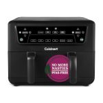 Cuisinart XXL luchtfriteuse, dubbele zone, PFAS-vrij, frituren, braden, grillen, bakken, drogen, dubbele lade 2 x 5,2 l, meer dan 8 porties, vaatwasmachinebestendige onderdelen