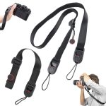 Alppihym 1 camerariem + 1 camerapolsband snelsluiting - schouderriem, camerariem, draagriem, polsband voor camera - flexibel en veilig houvast
