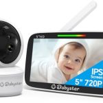 Babystar Babyfoon met camera, 5 inch, 720p HD-video, zonder wifi, met camera en audio, 4000 mAh batterij, vox-functie, temperatuursensor, nachtzicht, video-babyfoon, 2-weg audio