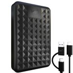 Beste harde schijf ModusTech 1TB Draagbare externe harde schijf USB 3.0/Type-C – slanke snelle harde schijf voor back-up, opslag en gaming – compatibel met pc, Mac, laptop, PS4, Xbox, Windows, MacBook, TV (Zwart)