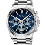 Beste heren horloges CIVO Herenhorloges Chronograaf Zilver Stijlvol: Roestvrij Staal Quartz Polshorloge Waterdichte Datum - Blauw Horloges voor Heren Dagelijkse Kleding Werk Casual