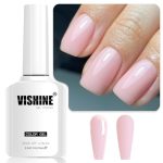Vishine Gellak 16ml – Sheer Lichtroze Jelly Gel Nagellak – Melkachtig Witte Perzik Transparante UV Gel – Voor DIY Manicure en Pedicure Thuis – Kleur E023