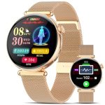 2026 AI-GPT Smartwatch voor Dames met ECG/HRV/BMI, 1,32"AMOLED Slimme Horloge met 24H βloεddrυκ/βlοεdsυiκer Meting/Hartslag/SPO2/Menstruatiecyclus, Sporthorloge(IP68) voor Android iOS